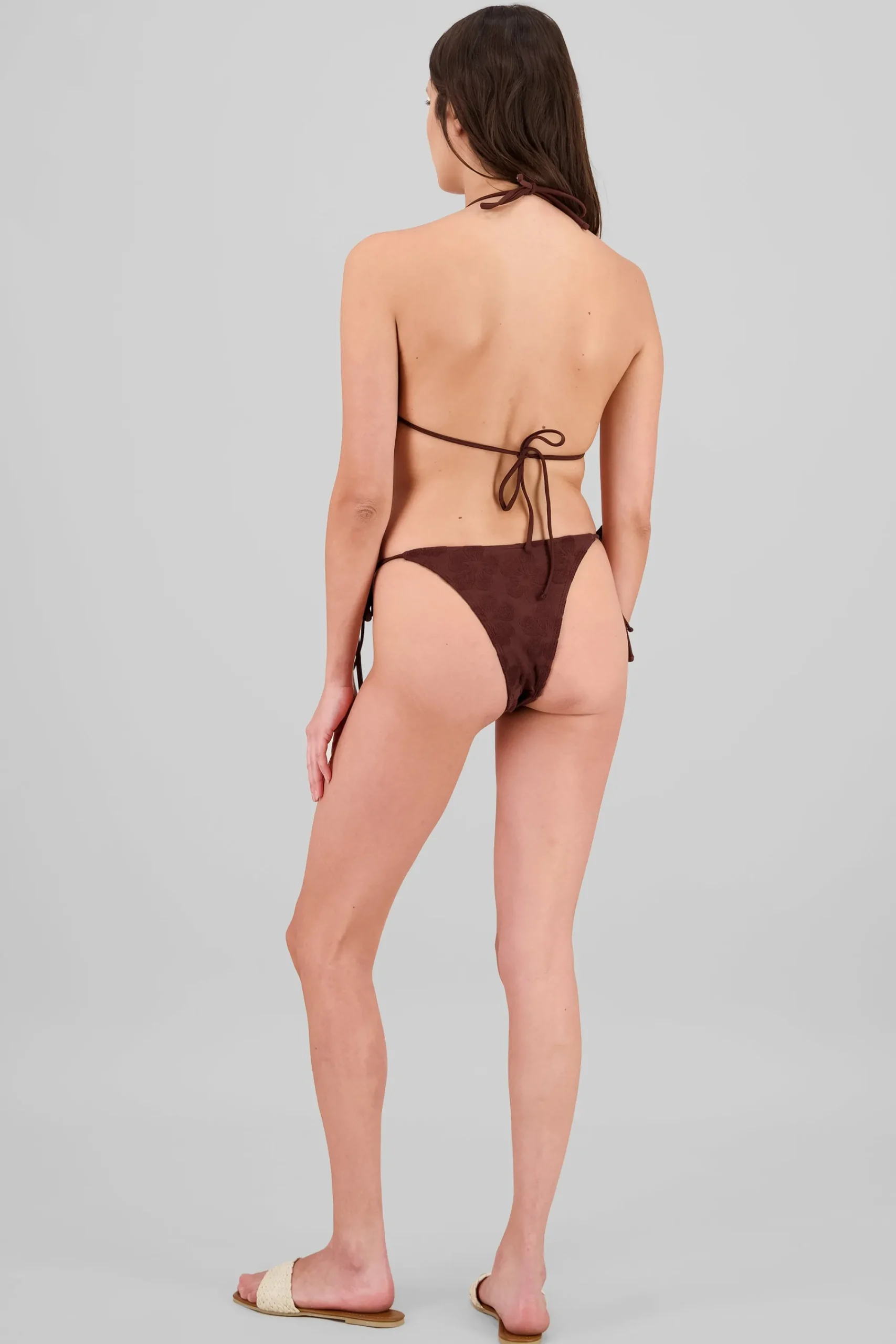 Shasa 3 Piece Textured Floral Bikini