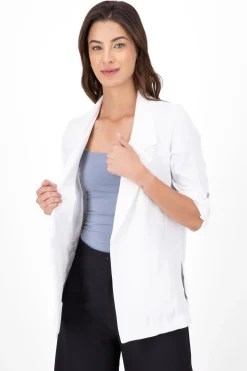 Shasa 3/4 Sleeve Plain Blazer