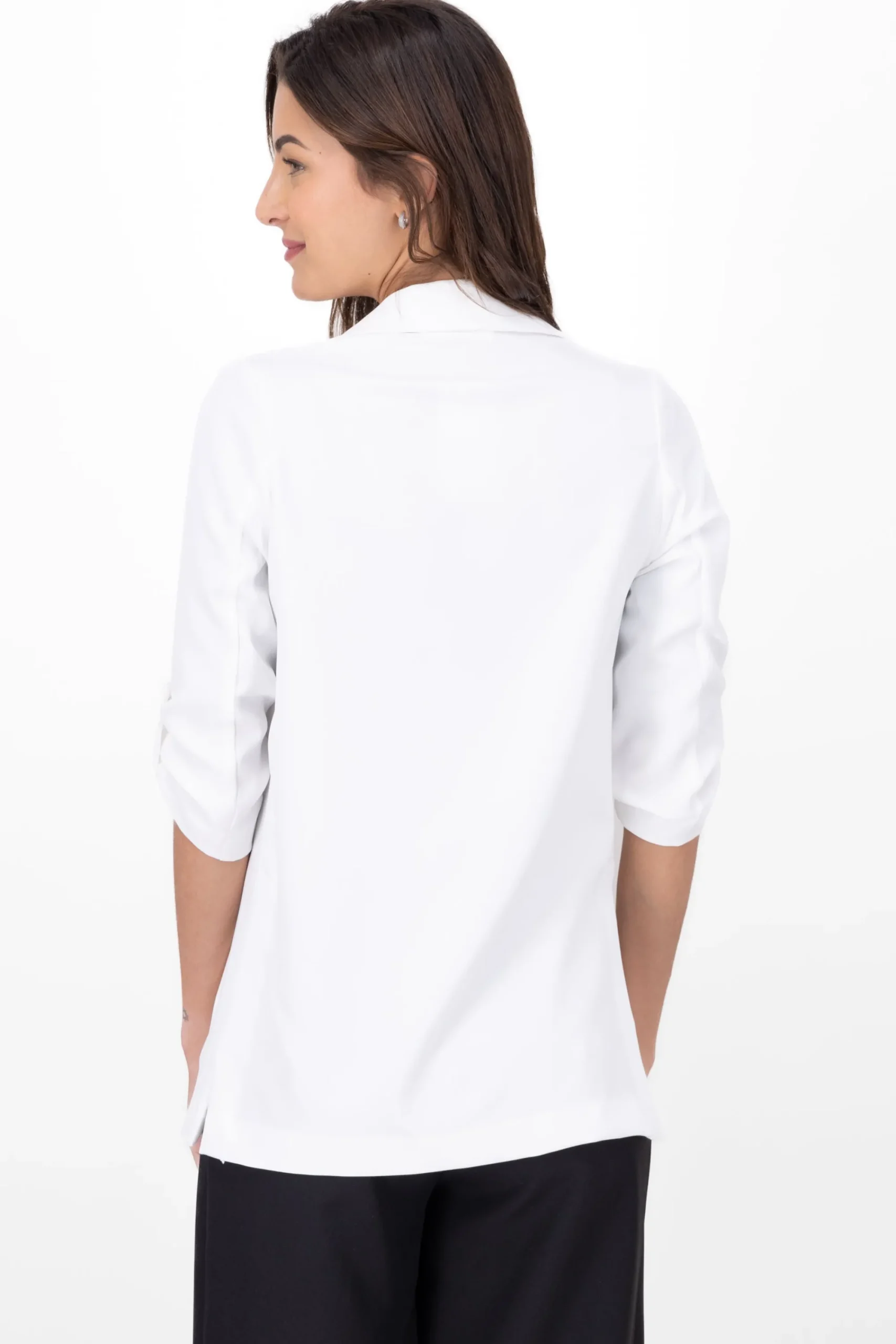 Shasa 3/4 Sleeve Plain Blazer