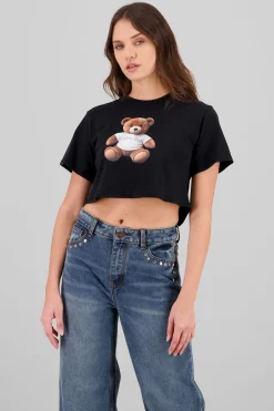 Shasa Always Lazy Bear Print T Shirt