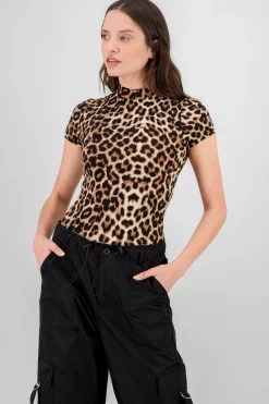 Shasa Animal Print Bodysuit