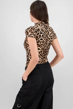 Shasa Animal Print Bodysuit