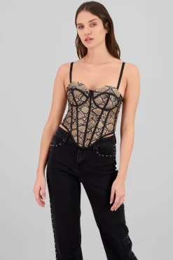 Shasa Animal Print Corset