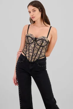 Shasa Animal Print Corset