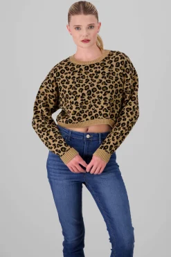 Shasa Animal Print Knit Sweater