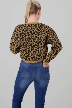 Shasa Animal Print Knit Sweater