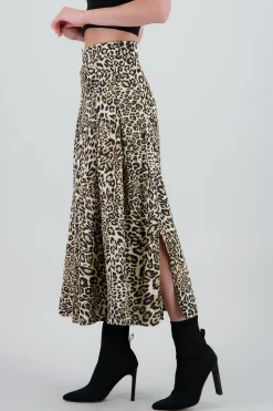 Shasa Animal Print Maxi Skirt
