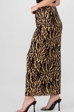Shasa Animal Print Midi Skirt