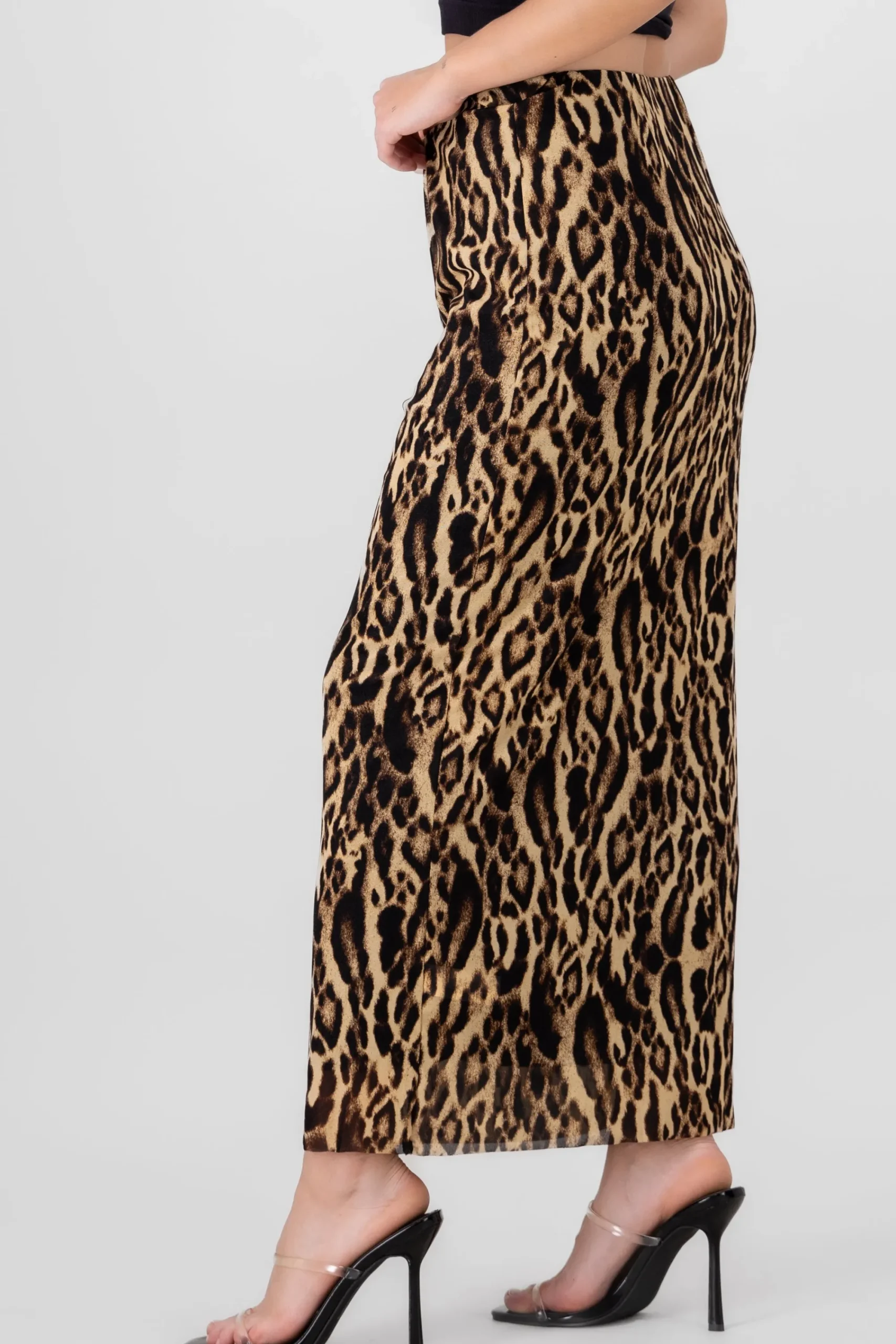 Shasa Animal Print Midi Skirt
