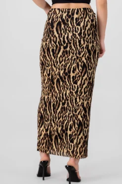Shasa Animal Print Midi Skirt