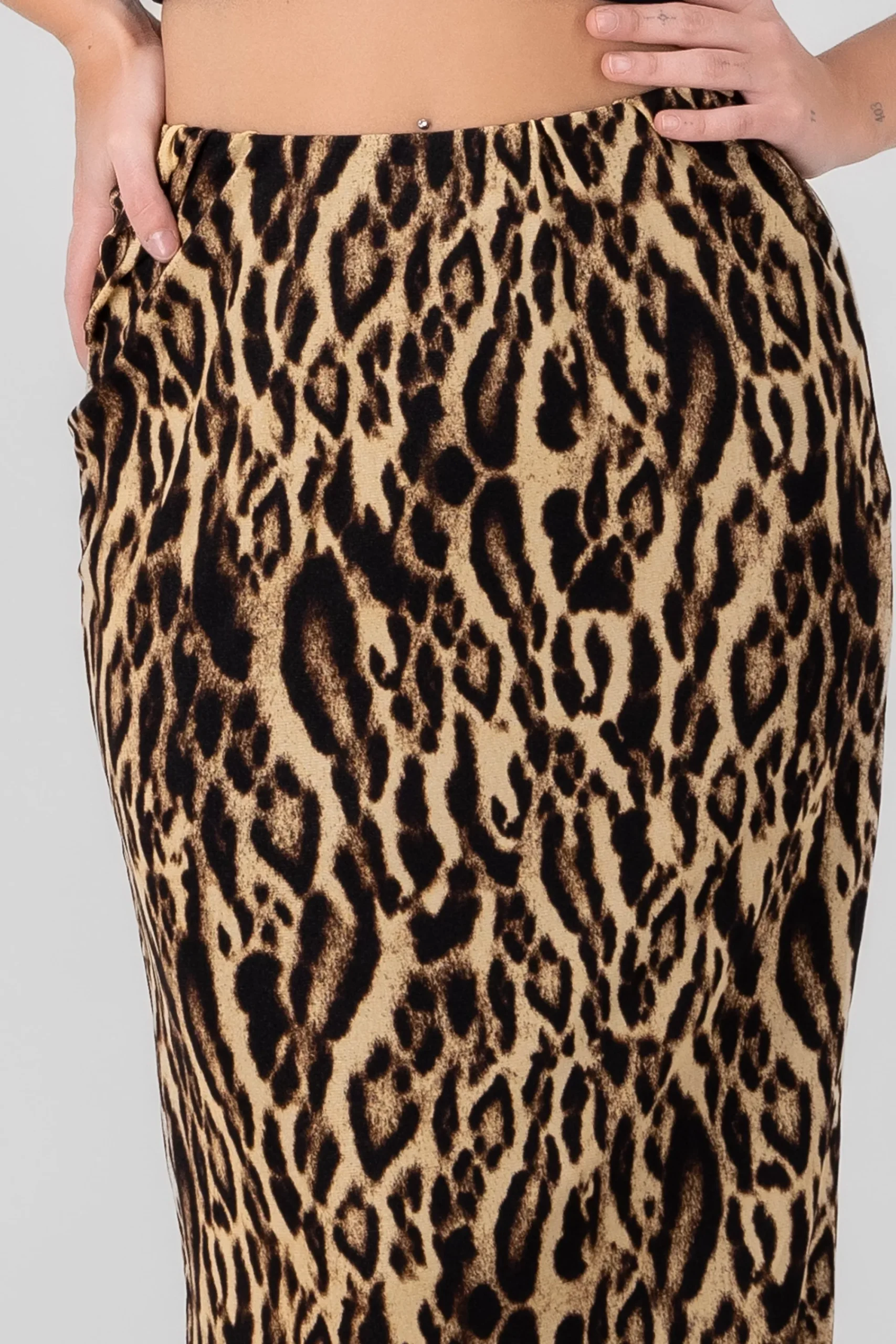 Shasa Animal Print Midi Skirt