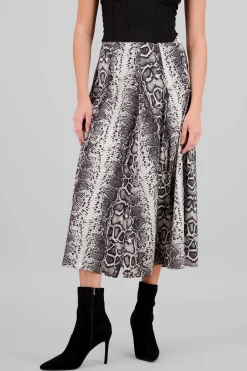 Shasa Animal Print Midi Skirt