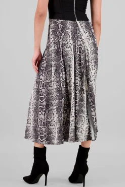 Shasa Animal Print Midi Skirt