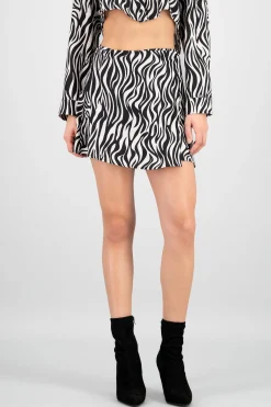 Shasa Animal Print Mini Skirt