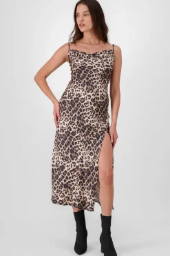 Shasa Animal Print Satin Dress