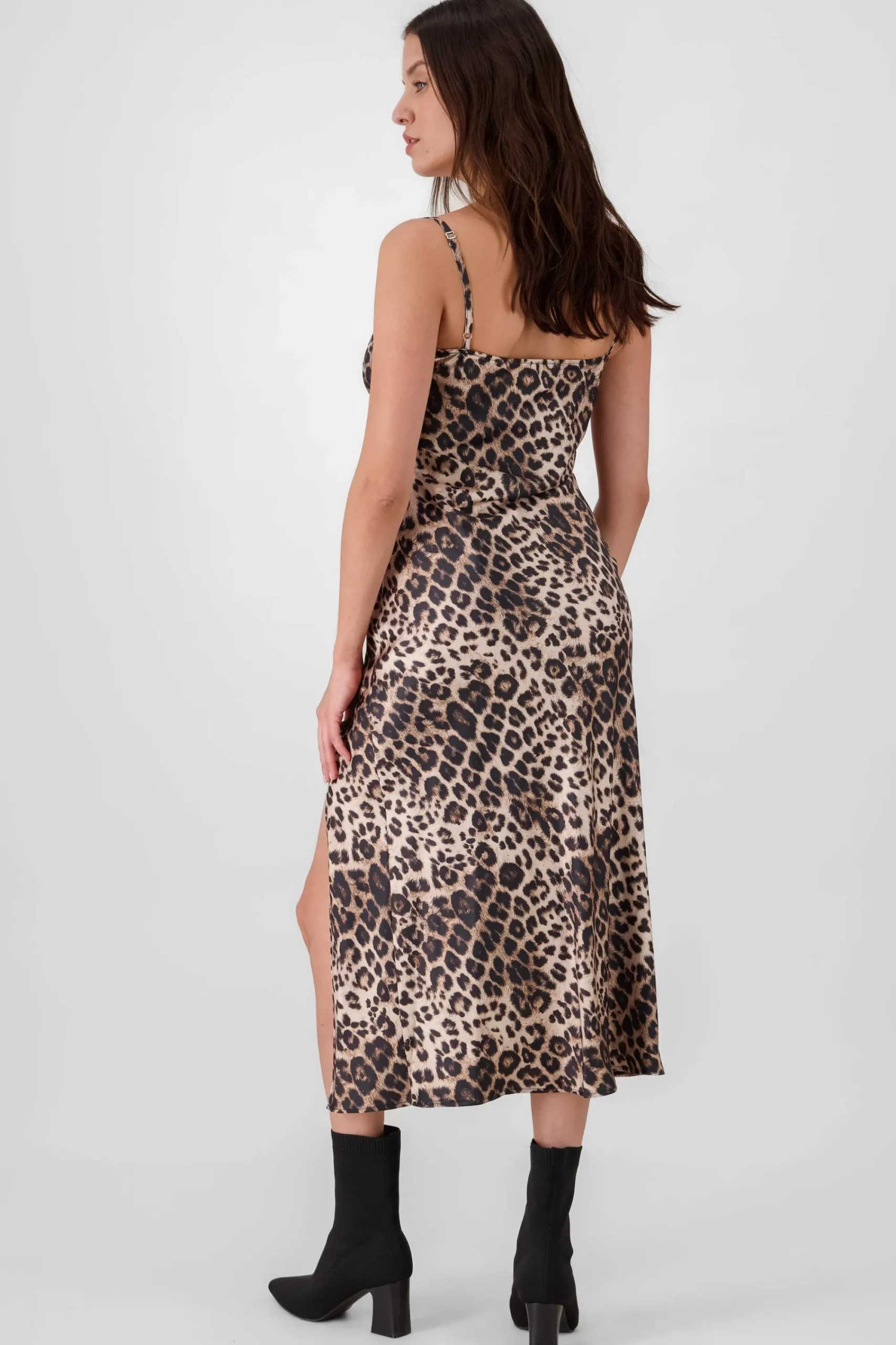 Shasa Animal Print Satin Dress