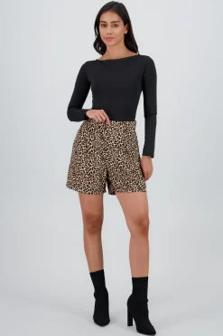 Shasa Animal Print Shorts