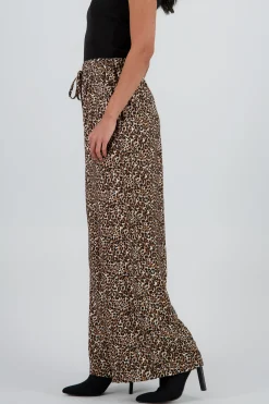 Shasa Animal Print Wide Leg Pants