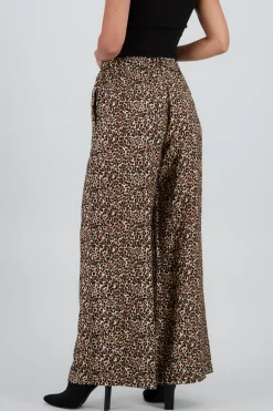 Shasa Animal Print Wide Leg Pants