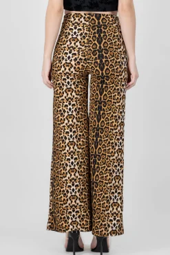 Shasa Animal Print Wide Leg Pants