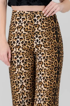 Shasa Animal Print Wide Leg Pants
