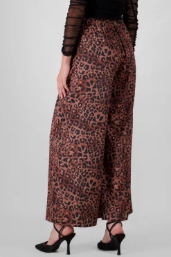 Shasa Animal Print Wide Leg Pants