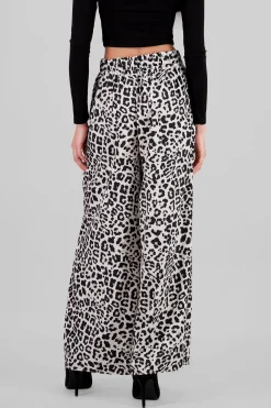Shasa Animal Print Wide Leg Pants