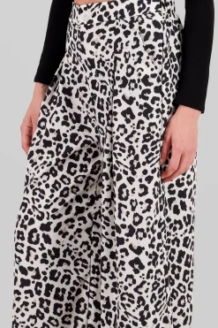 Shasa Animal Print Wide Leg Pants