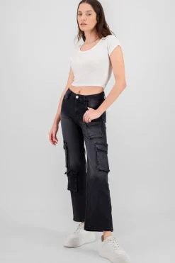Shasa Asymetric Pockets Cargo Jeans