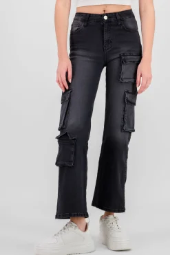 Shasa Asymetric Pockets Cargo Jeans
