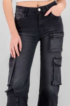 Shasa Asymetric Pockets Cargo Jeans