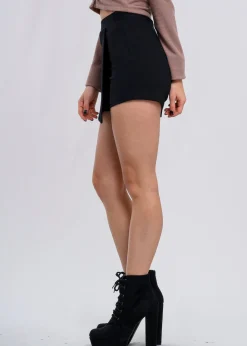 Shasa Asymmetric solid skort