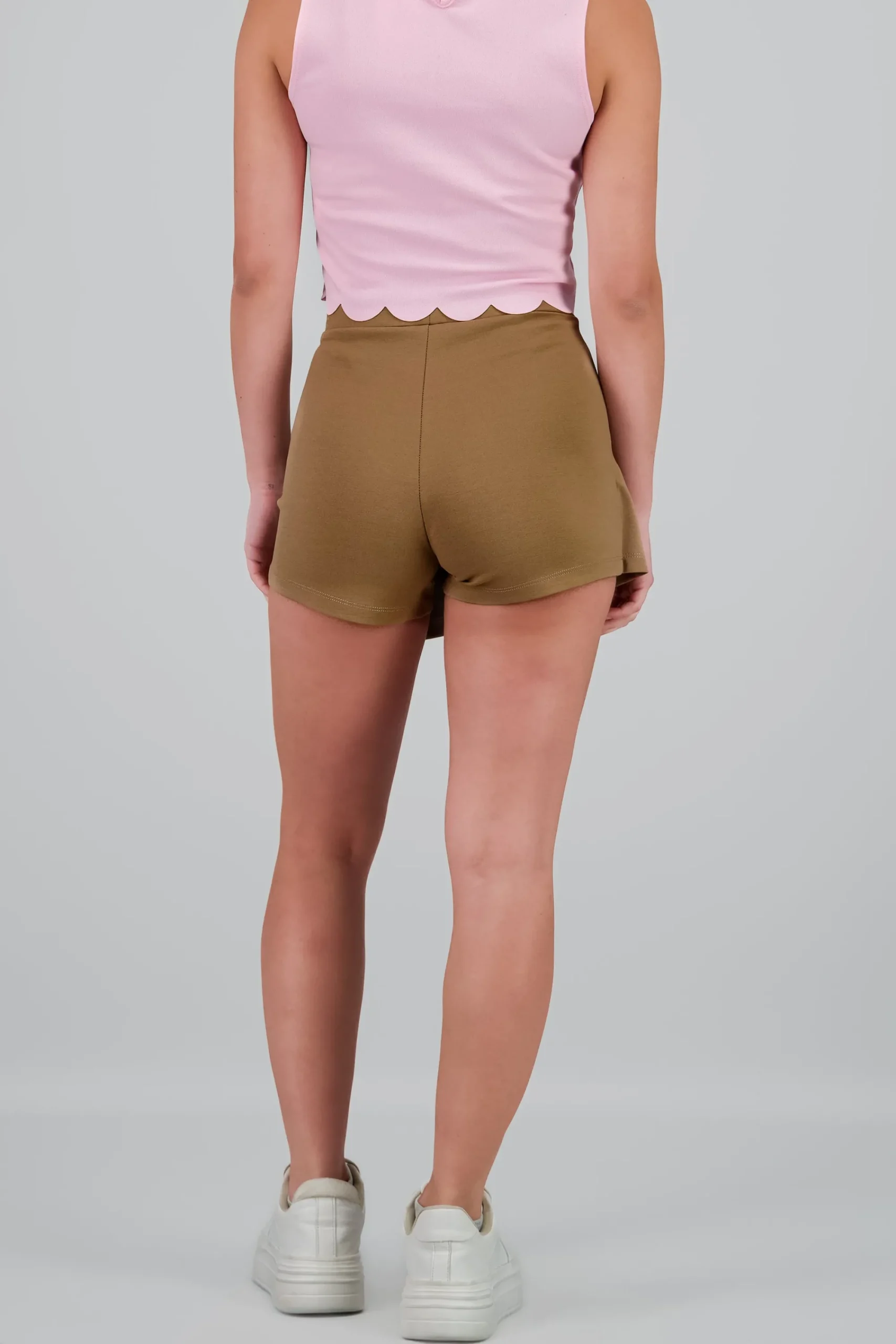 Shasa Asymmetric solid skort