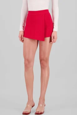 Shasa Asymmetric solid skort
