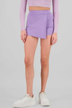 Shasa Asymmetric solid skort