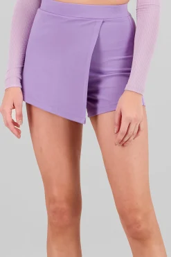 Shasa Asymmetric solid skort