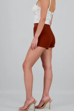 Shasa Asymmetric solid skort