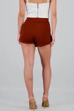 Shasa Asymmetric solid skort