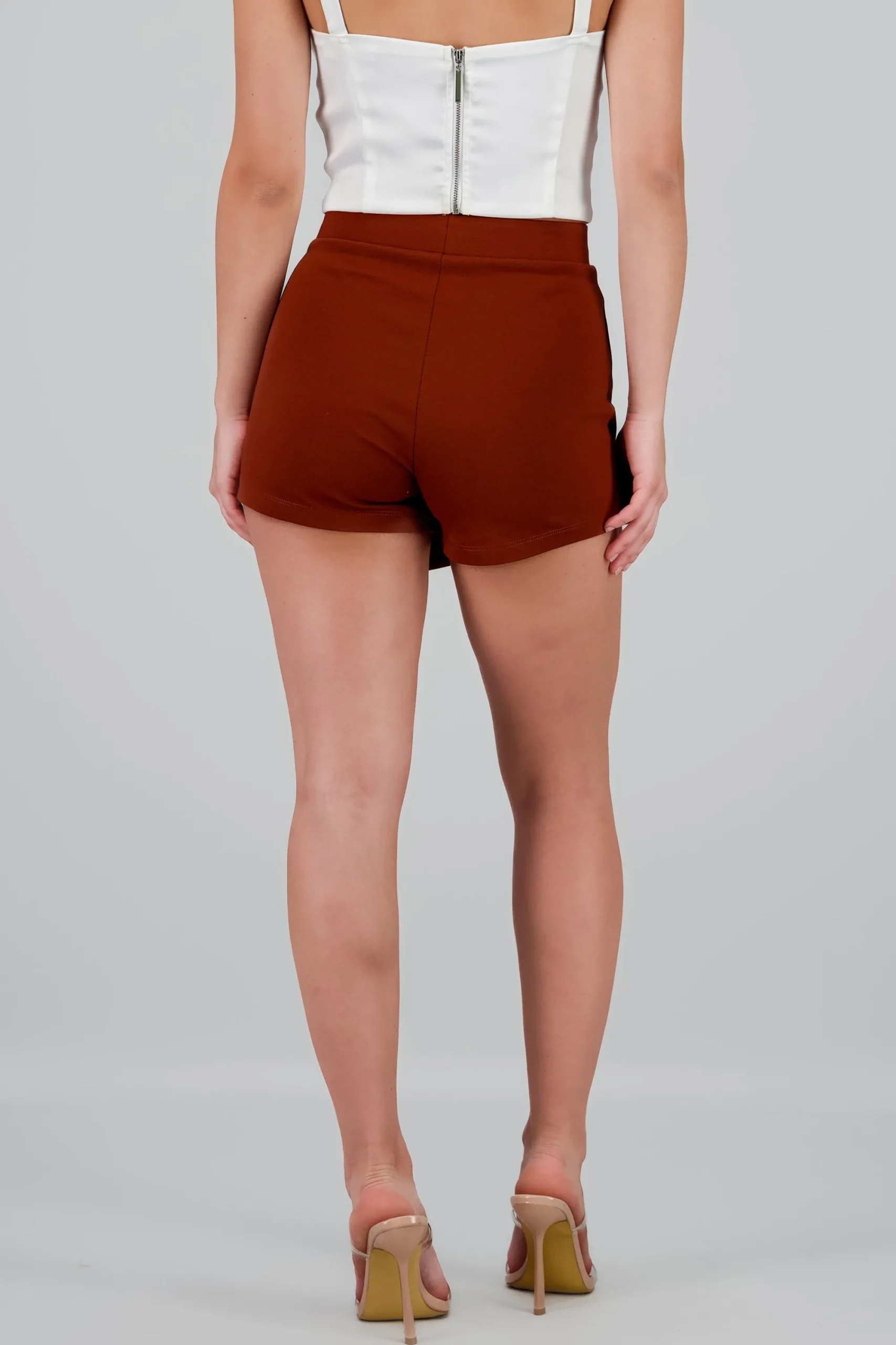 Shasa Asymmetric solid skort