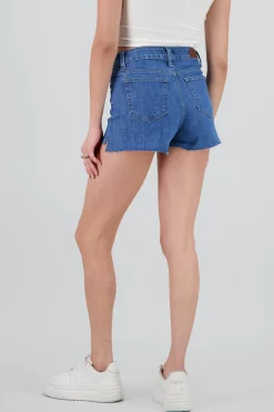 Shasa Asymmetrical Distressed Mini Shorts