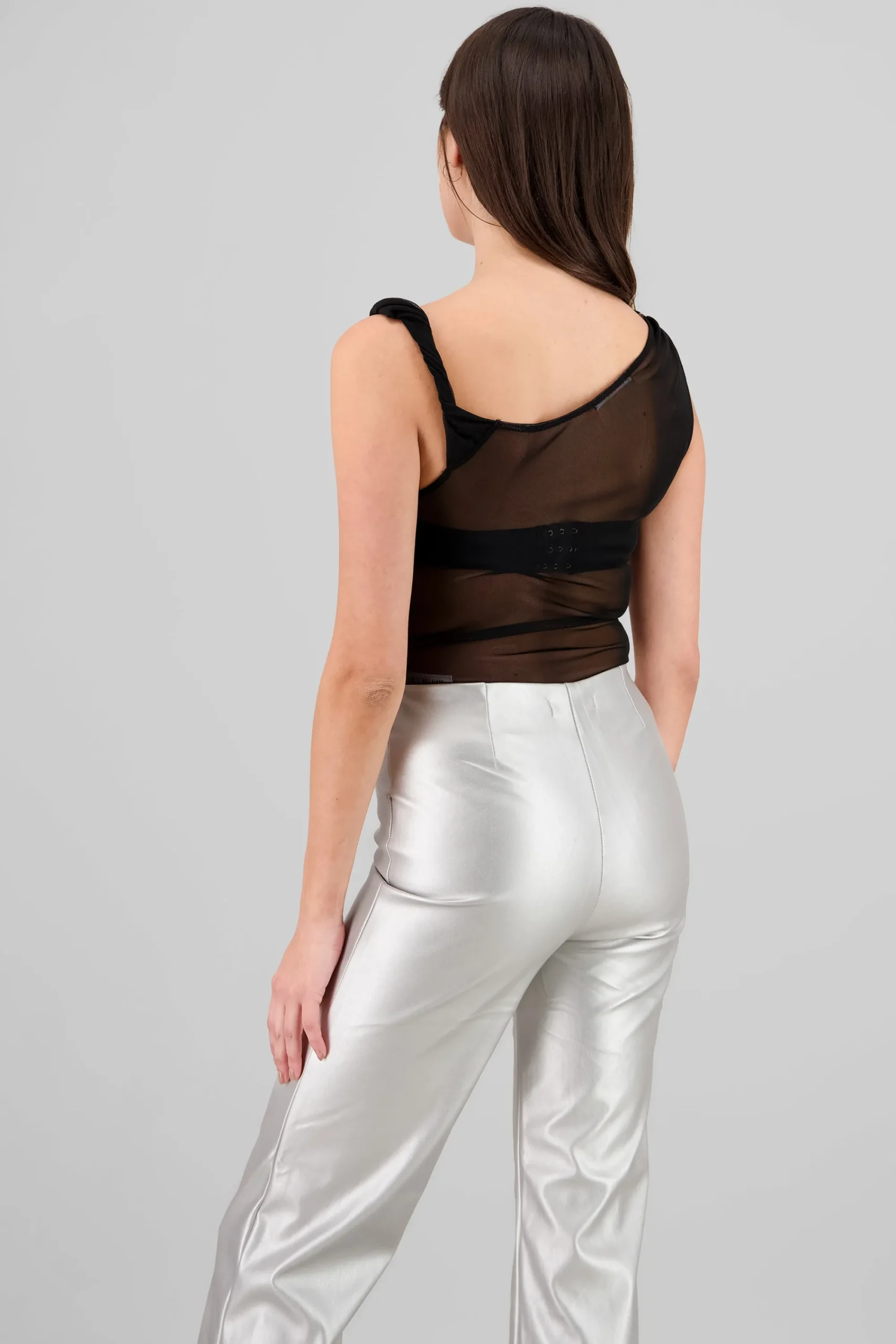 Shasa Asymmetrical Mesh Bodysuit