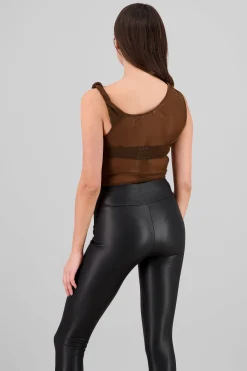 Shasa Asymmetrical Mesh Bodysuit