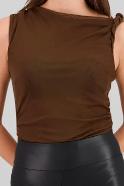 Shasa Asymmetrical Mesh Bodysuit