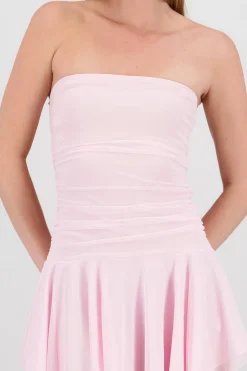 Shasa Asymmetrical Mesh Mini Dress