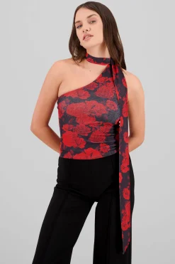Shasa Asymmetrical Rose Top