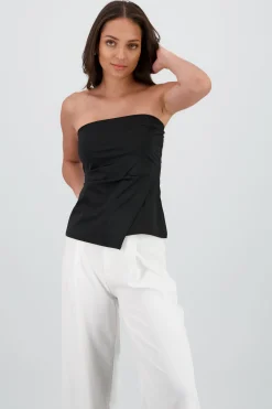 Shasa Asymmetrical Strapless Top