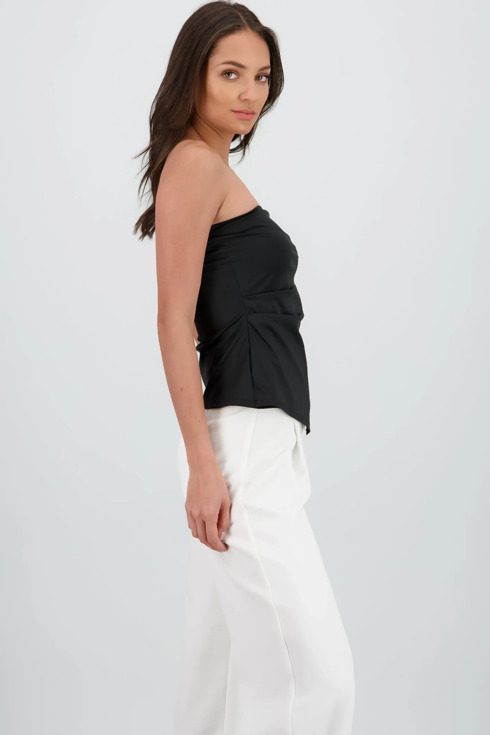 Shasa Asymmetrical Strapless Top