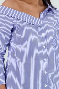 Shasa Asymmetrical Striped Shirt