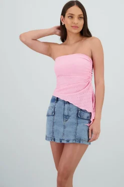 Shasa Asymmetrical Textured Top