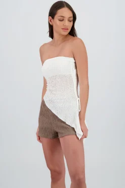 Shasa Asymmetrical Textured Top